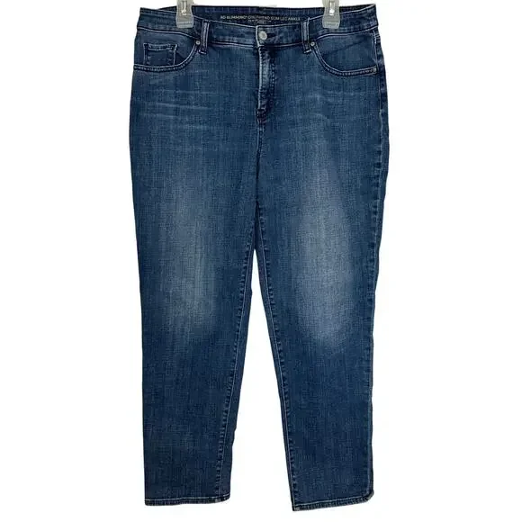 Chico's 2 So Slimming Girlfriend Slim Leg Ankle Jeans Size 12 - Picture 2 of 9